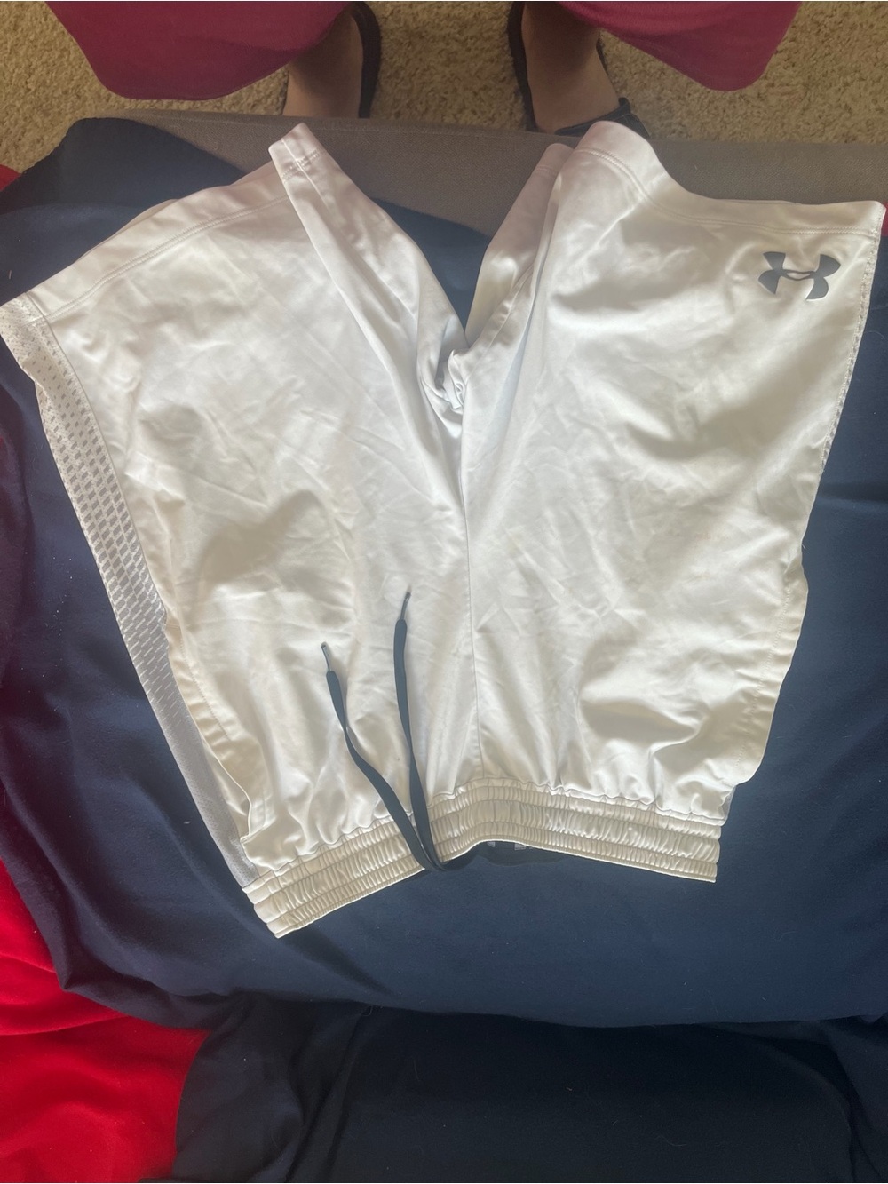 Under Armour Black and White Performance Waistband Shorts